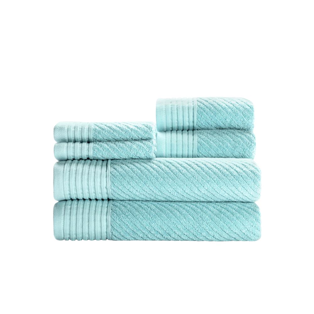 Caro Home Beacon 6Piece Pastel Turquoise Towel Set 6SOS1124T4391 The Home Depot