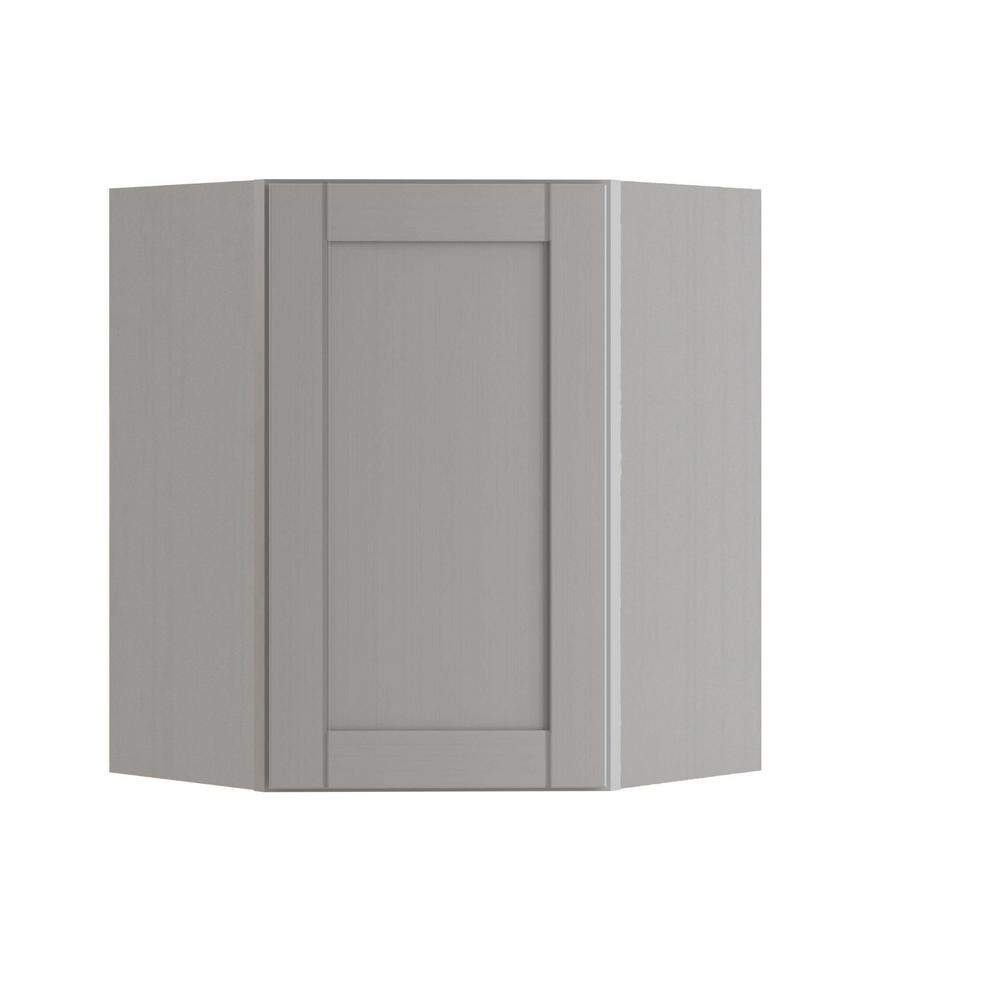 ALL WOOD CABINETRY LLC Express Assembled 24 in. x 30 in. x 12 in. Blind Wall Corner Cabinet in Veiled Gray was $351.16 now $210.7 (40.0% off)