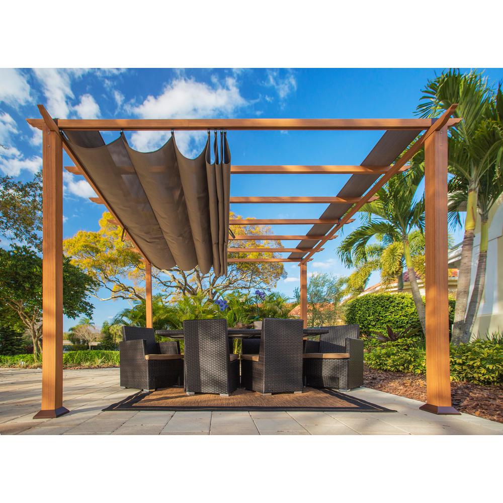 Backyard Discovery 10 ft. x 12 ft. Cedar Pergola-6214com - The Home Depot