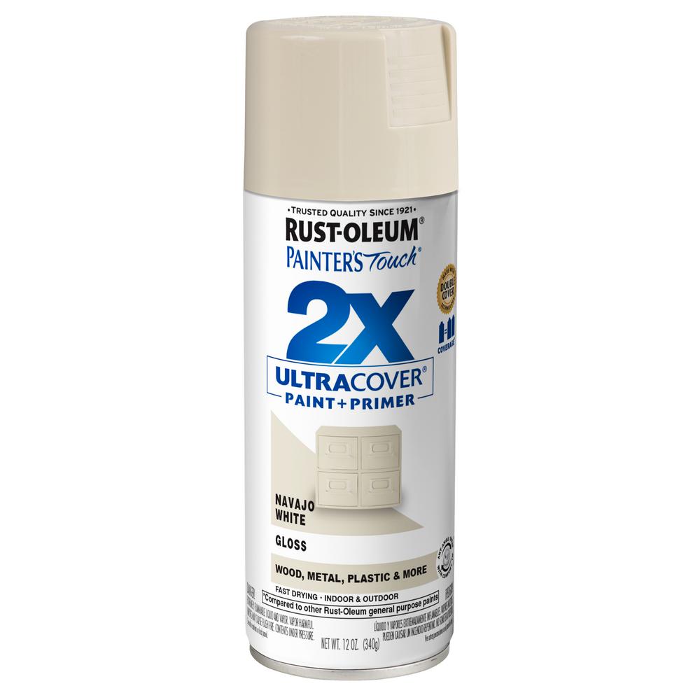 Rust Oleum Painter S Touch 2x 12 Oz Gloss Navajo White General Rust Oleum Painter S Touch 2x 12 Oz Gloss Navajo White General Purpose Spray Paint
