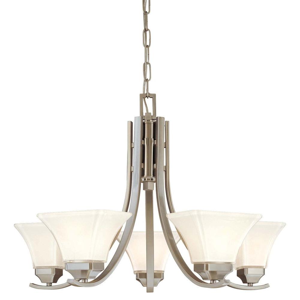 Minka Lavery Agilis 5Light Brushed Nickel Chandelier181584 The