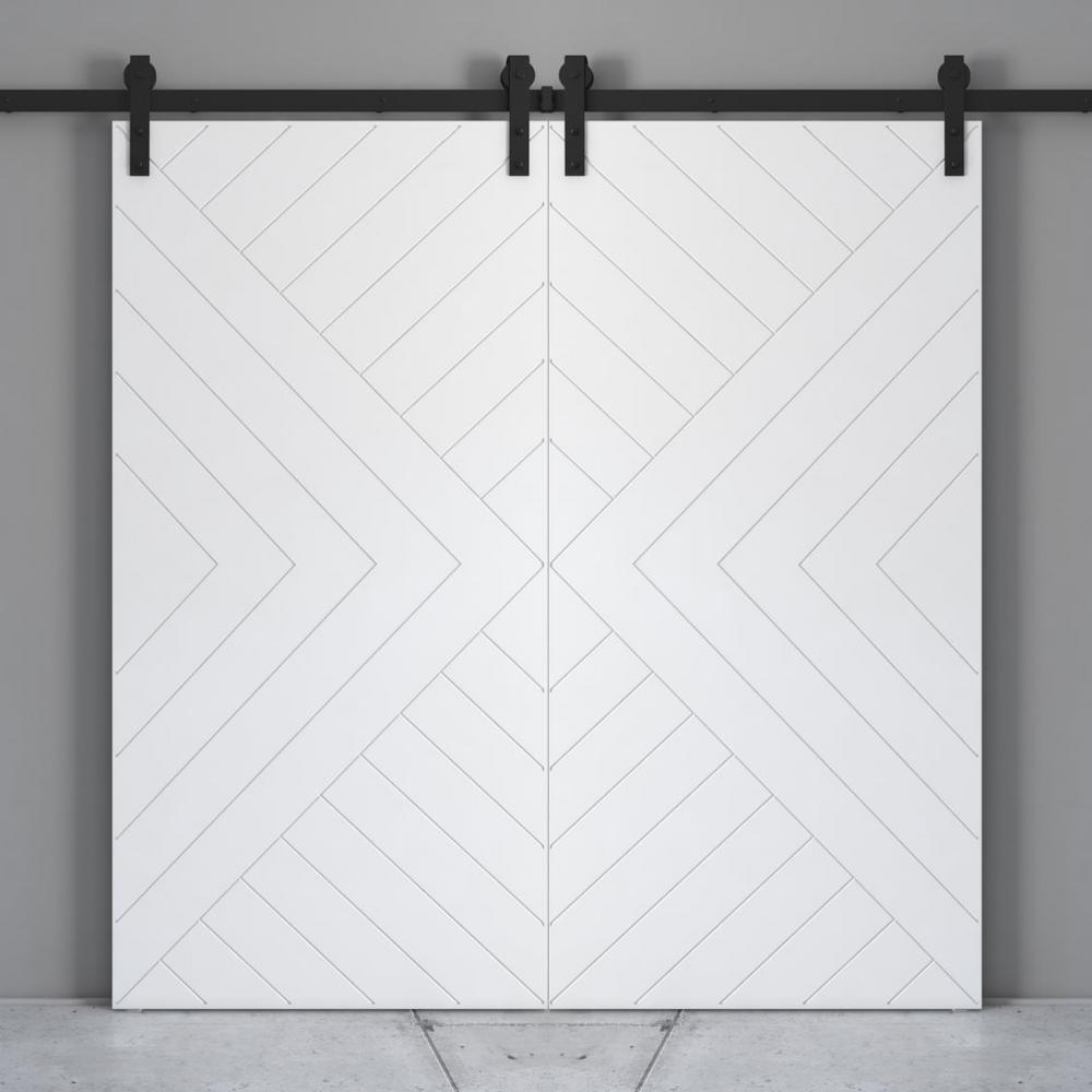 Urban Woodcraft 40 In X 83 In Aztec Modern White Double Barn