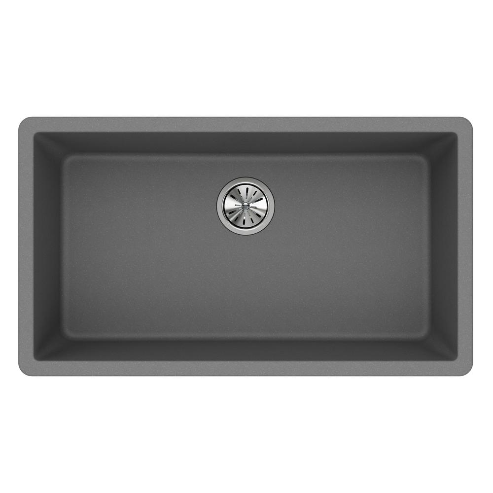 Elkay Quartz Classic Undermount Composite 33 in. Single Bowl Kitchen
