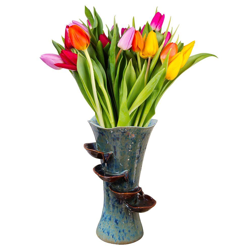 Alpine 16 in. Ceramic Vase Tabletop FountainGIL1280 The Home Depot