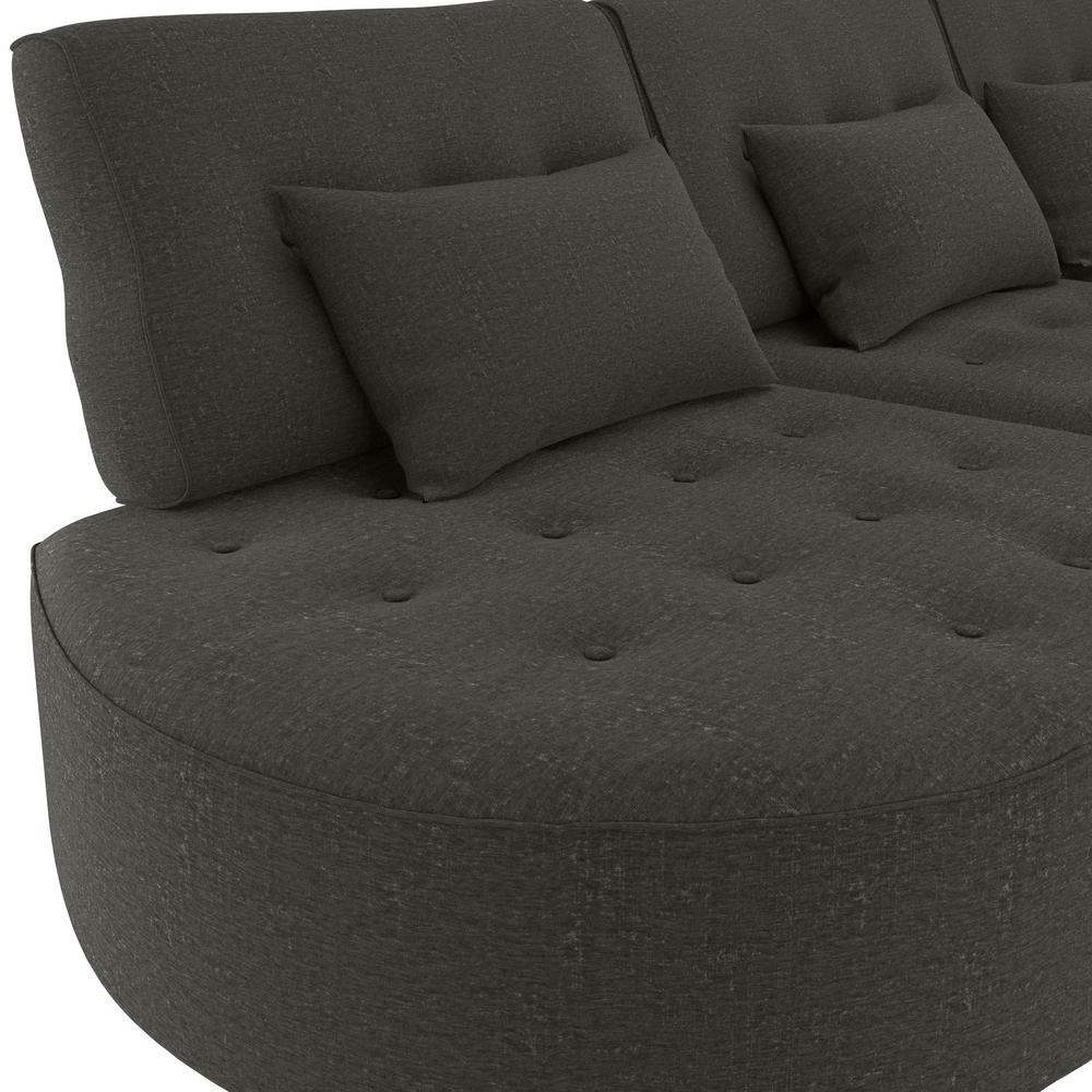 Handy Living Mccarthy Modular 5 Piece Sectional In Charcoal Mccarthy Modular 5 Piece Sectional