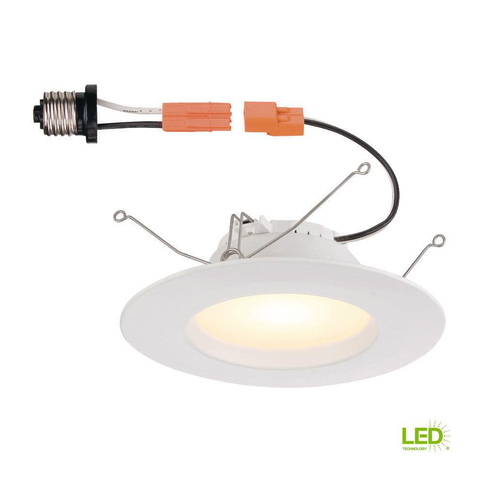 Commercial Electric 5 In And 6 White Integrated Led Recessed Trim 2700k 2 Pack Commercial Electric 5 In And 6 White Integrated Led Recessed Trim 2700k 2 Pack