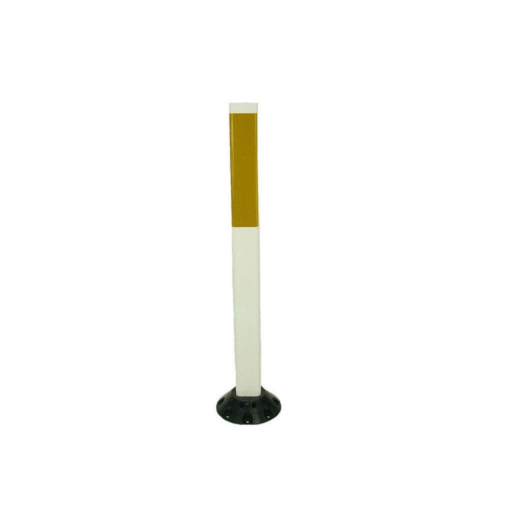 Three D Traffic Works 36 in. White Delineator Post with Base and 3 in