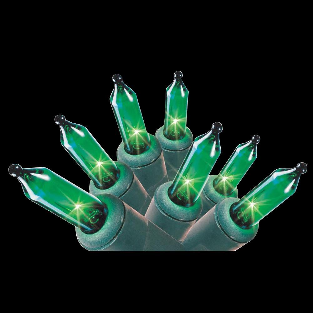 UPC 029944498544 product image for Home Accents Holiday Holiday Ornaments & Decor 100-Light Green Mini Light Set 10 | upcitemdb.com