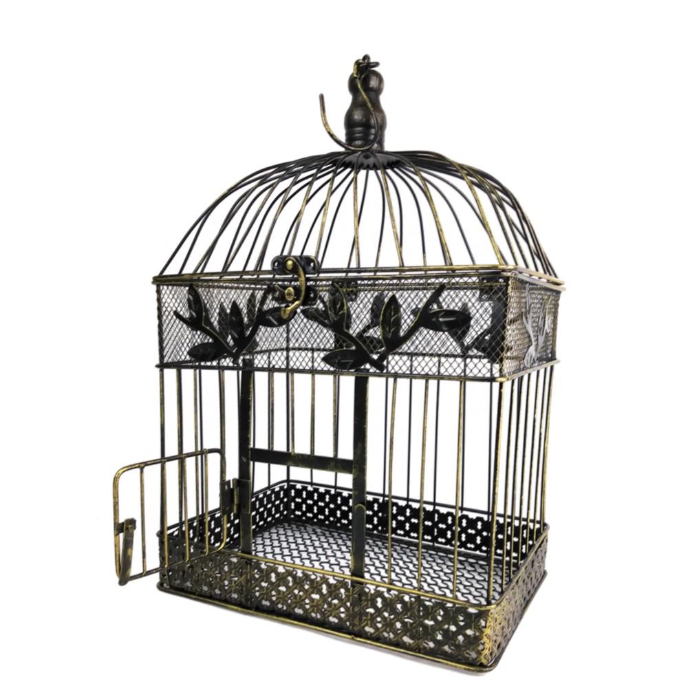 17 In Large Bronze Steel Decorative Bird Cage Gi1117lbn The