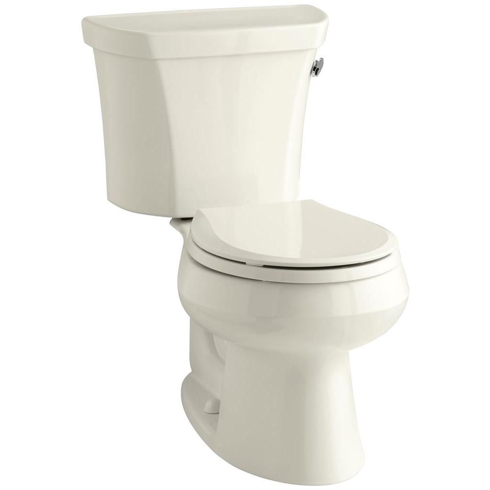 KOHLER Wellworth 2piece 1.6 GPF Single Flush Round Toilet in BiscuitK3977RA96 The Home Depot