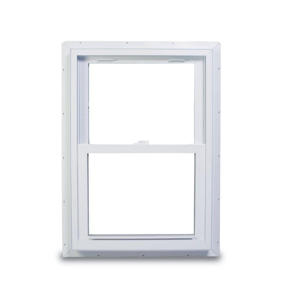 American Craftsman 37 75 In X 56 75 In 70 Series Double Hung White Vinyl Window With Nailing Flange 70 Dh Fin The Home Depot