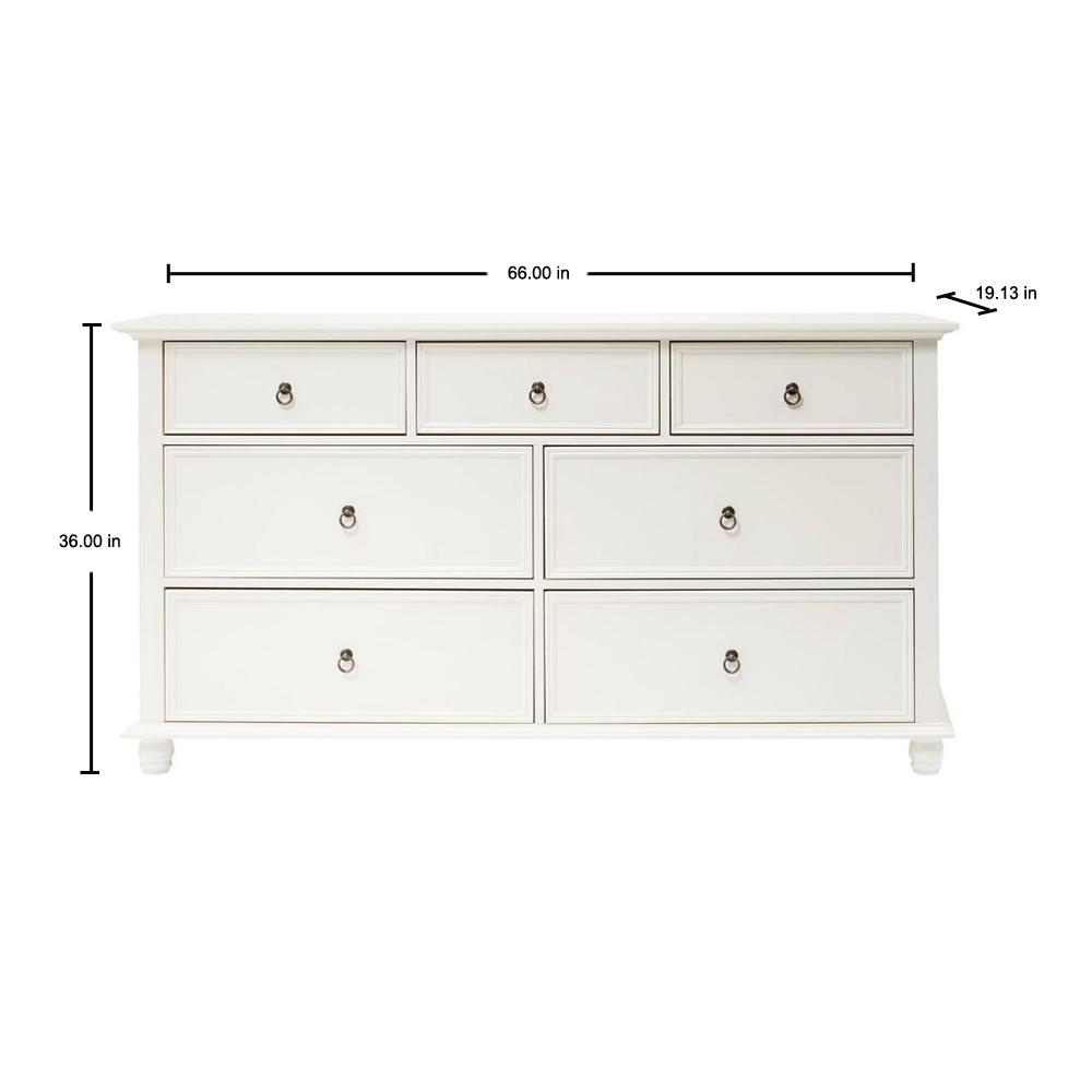 Home Decorators Collection Bellfield Ivory Wood 7 Drawer Dresser