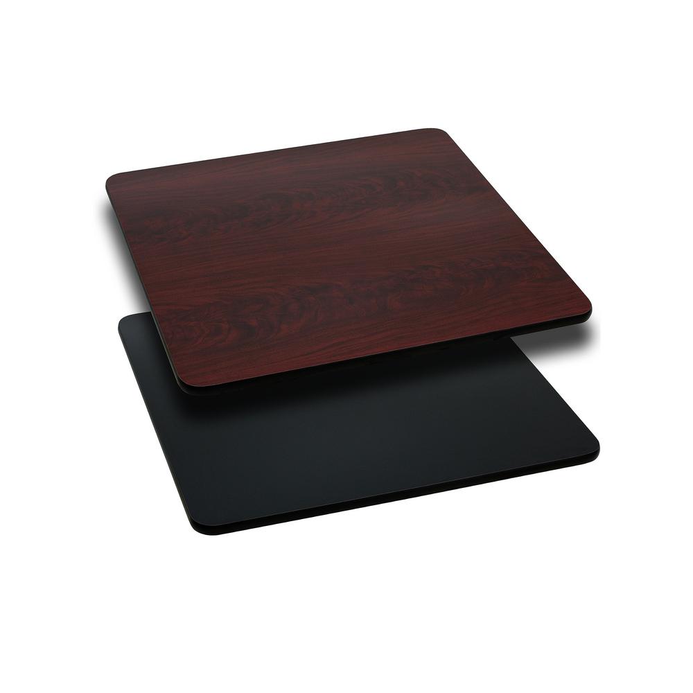 Rectangular Table Top with Black or Mahogany Reversible Laminate Top (Top Only) 24" x 24"