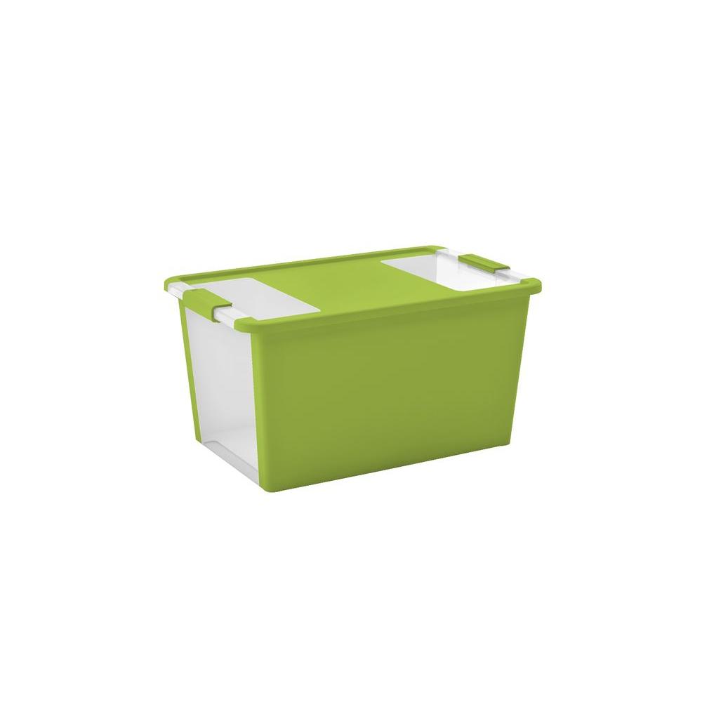 BiBox 42.8 qt. Large Storage Tote in Lime GreenFG00845425400 The Home Depot