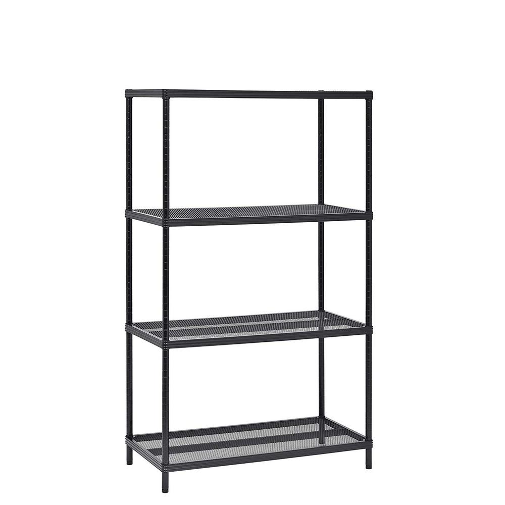 Muscle Rack 36 in. W x 59 in. H x 18 in. D 4Tier Mesh Shelving Unit in
