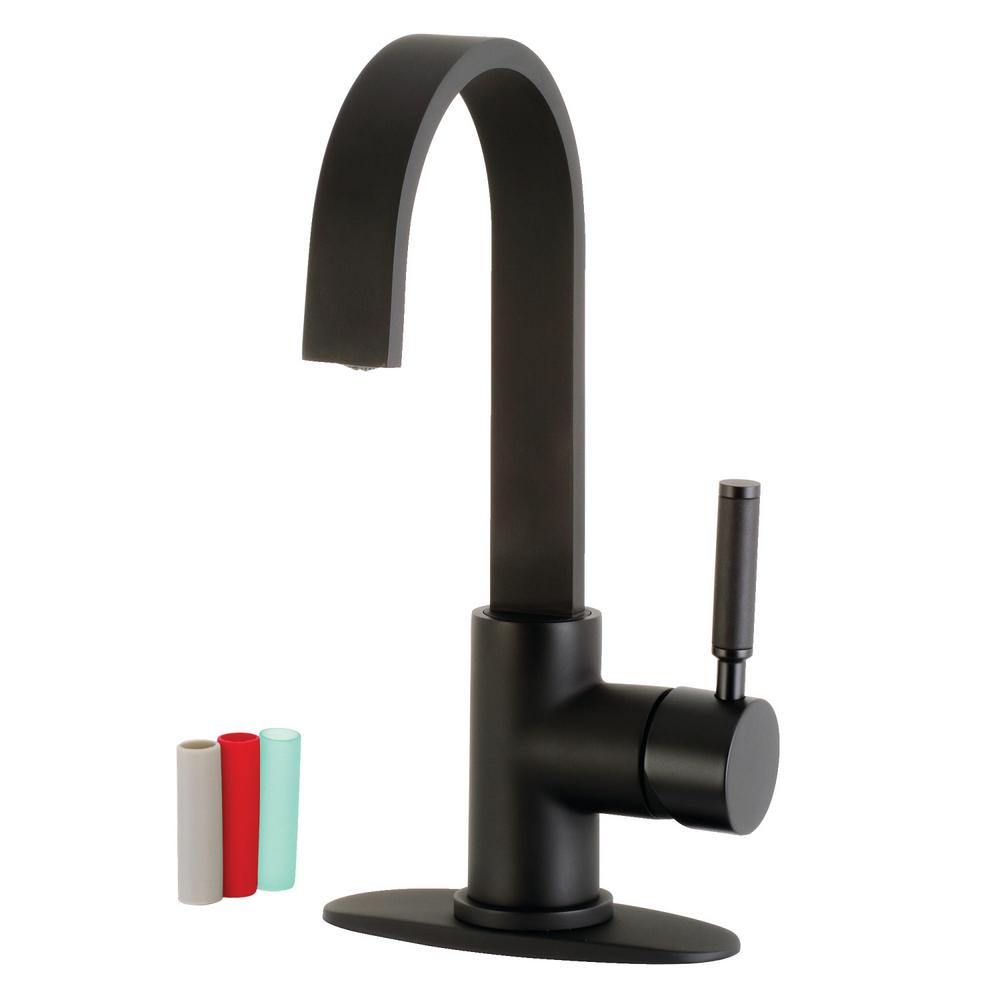 Kingston Brass Kaiser Single-Handle Bar Faucet in Matte Black