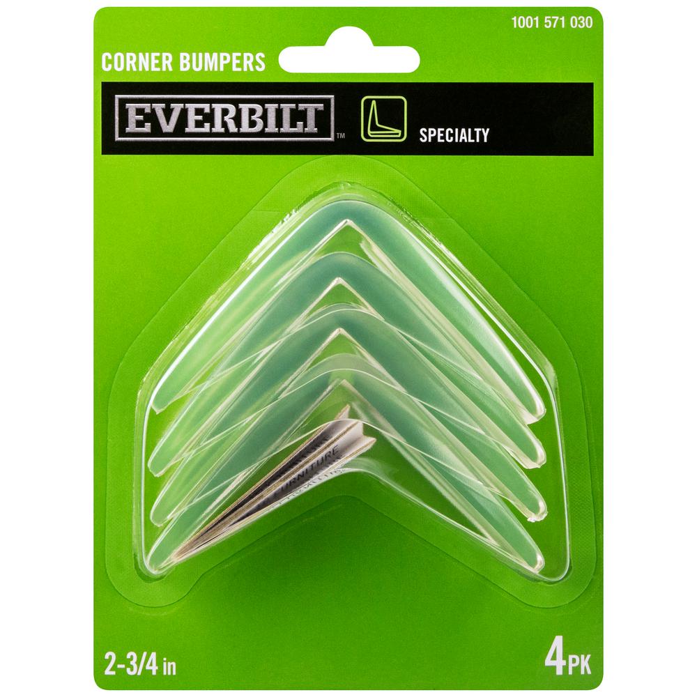 Everbilt 4 in. Clear Corner Bumper with 