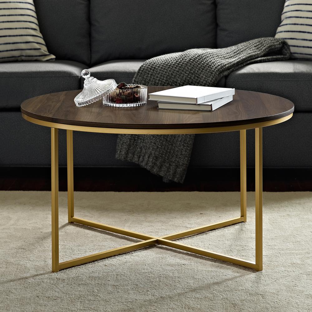 walnut end table round