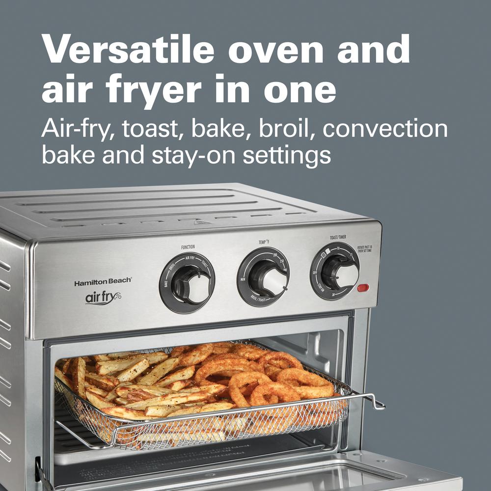 Hamilton Beach Air Fry 1800 W 6 Slice Stainless Steel Countertop