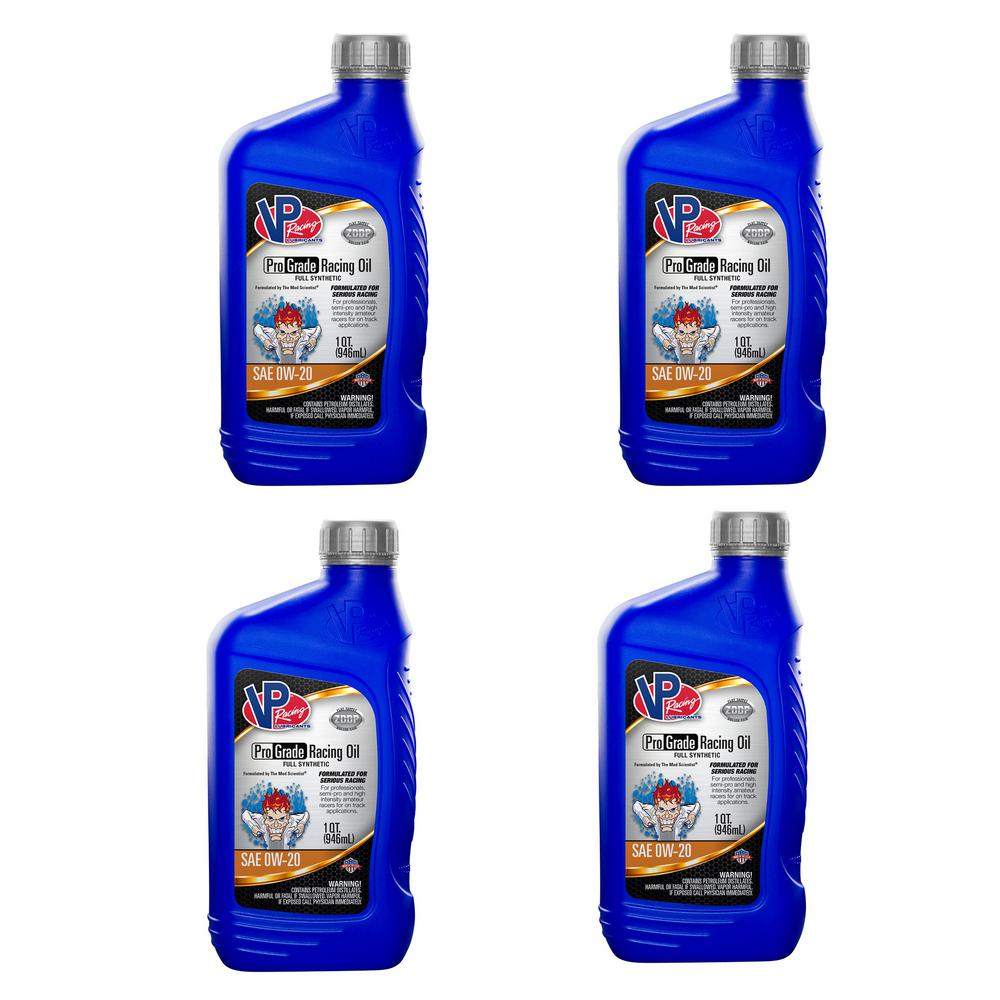 Vp Racing Fuels Full Synthetic Pro Grade Racing Oil Quart Sae 0w 4 Pack 4 X 2715 The Home Depot