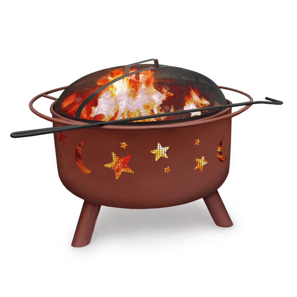 Landmann 24 In Big Sky Stars And Moons Fire Pit In Georgia Clay