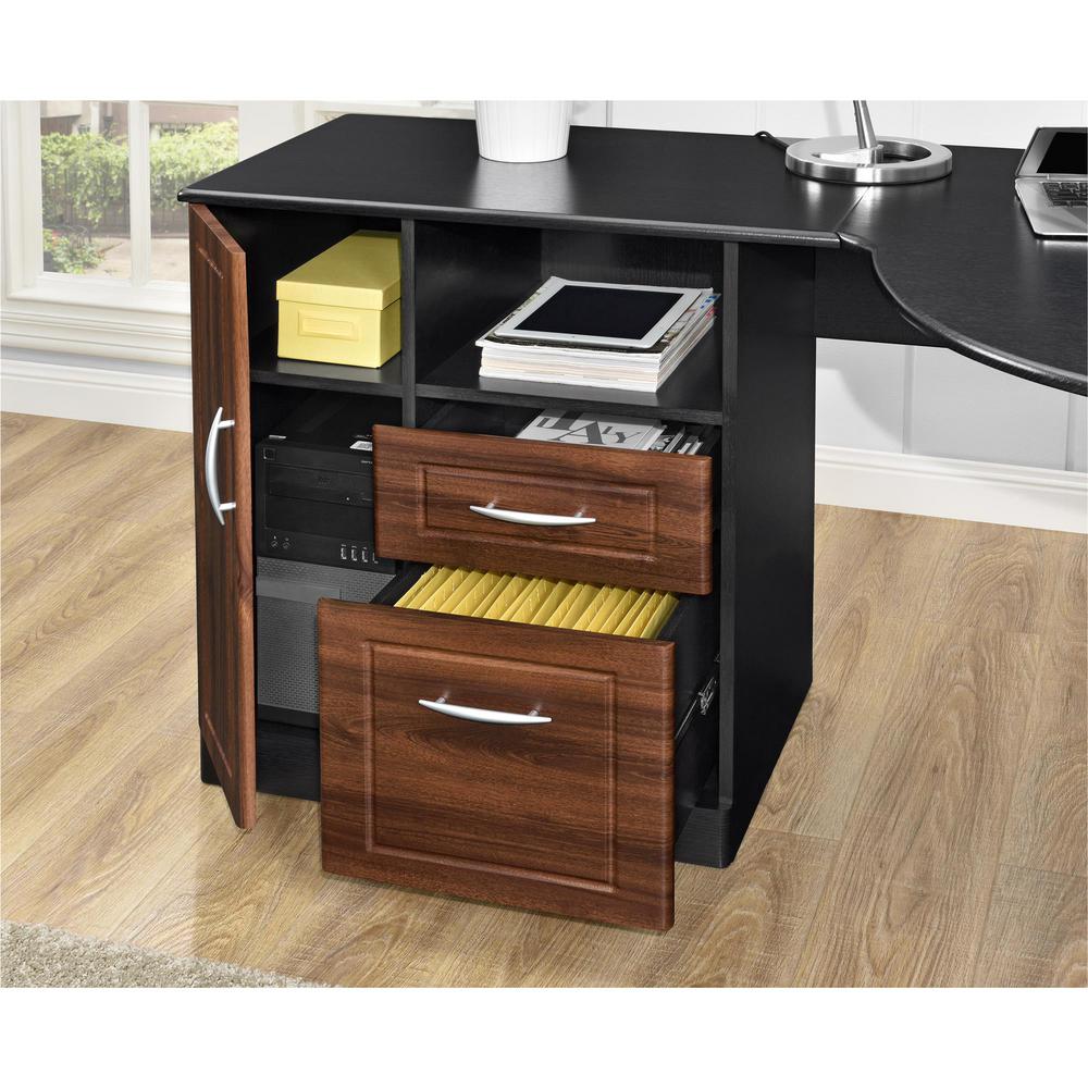 Ameriwood Home Wilson Black Computer Desk With Storage Hd91741