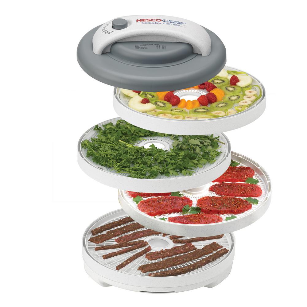 Nesco Snackmaster Encore 4Tray Expandable White Food Dehydrator FD61