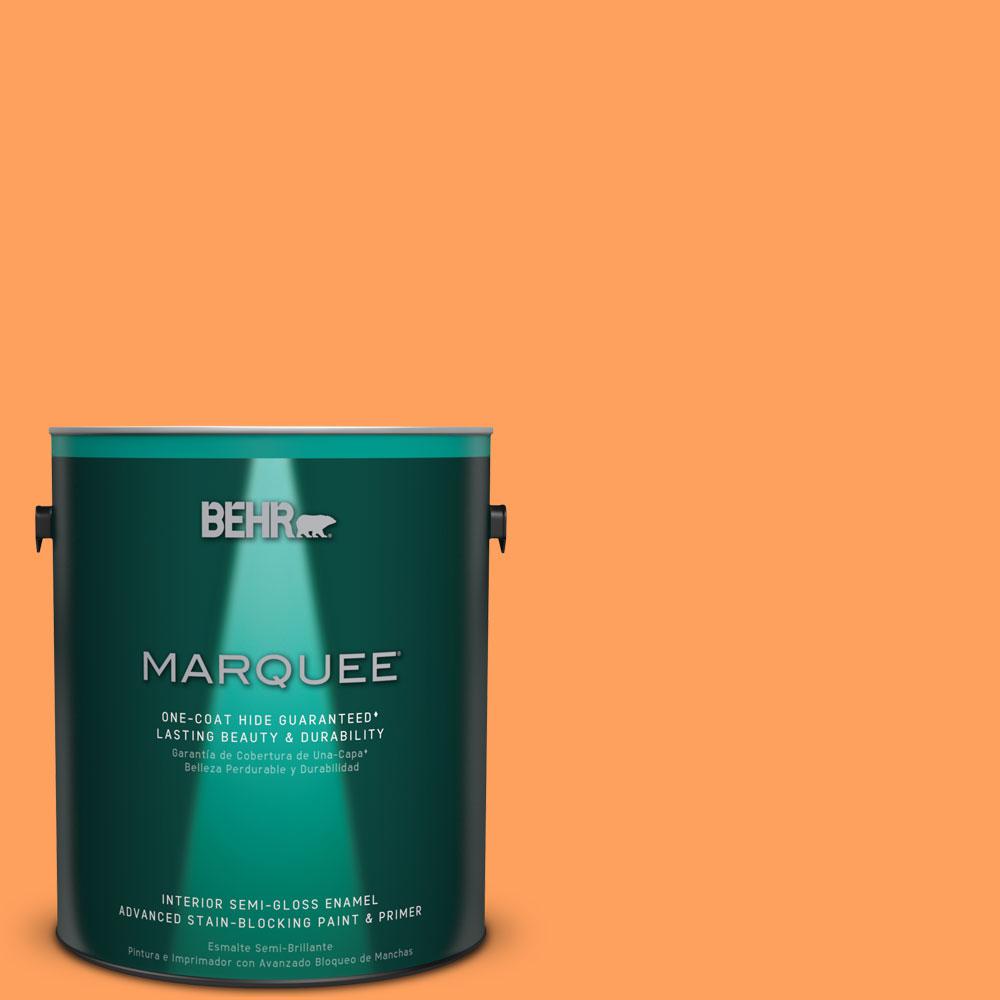 BEHR MARQUEE 1-gal. #T15-10 Clarified Orange Semi-Gloss Enamel Interior