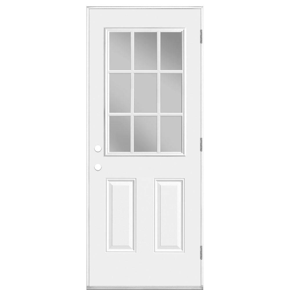 Masonite 32 In X 80 In Premium 9 Lite Primed Left Hand Outswing
