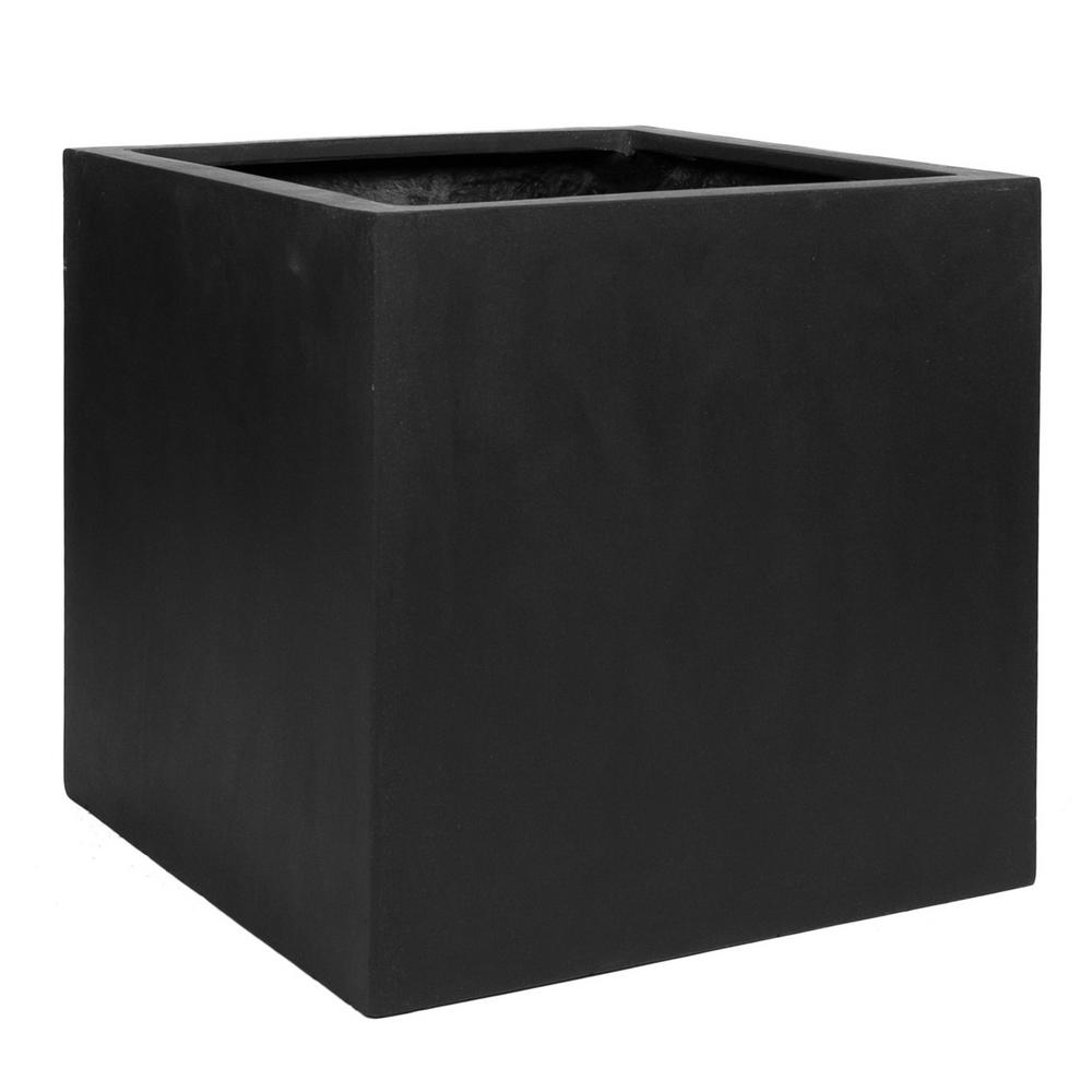 planter fiberstone tall block indoor square modern outdoor extra e1003