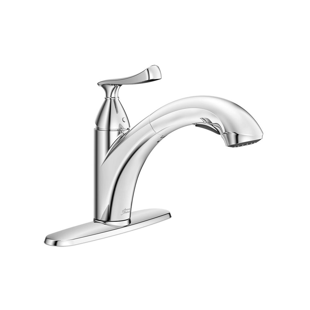 Delta Grant Single Handle Pull Out Sprayer Kitchen Faucet In