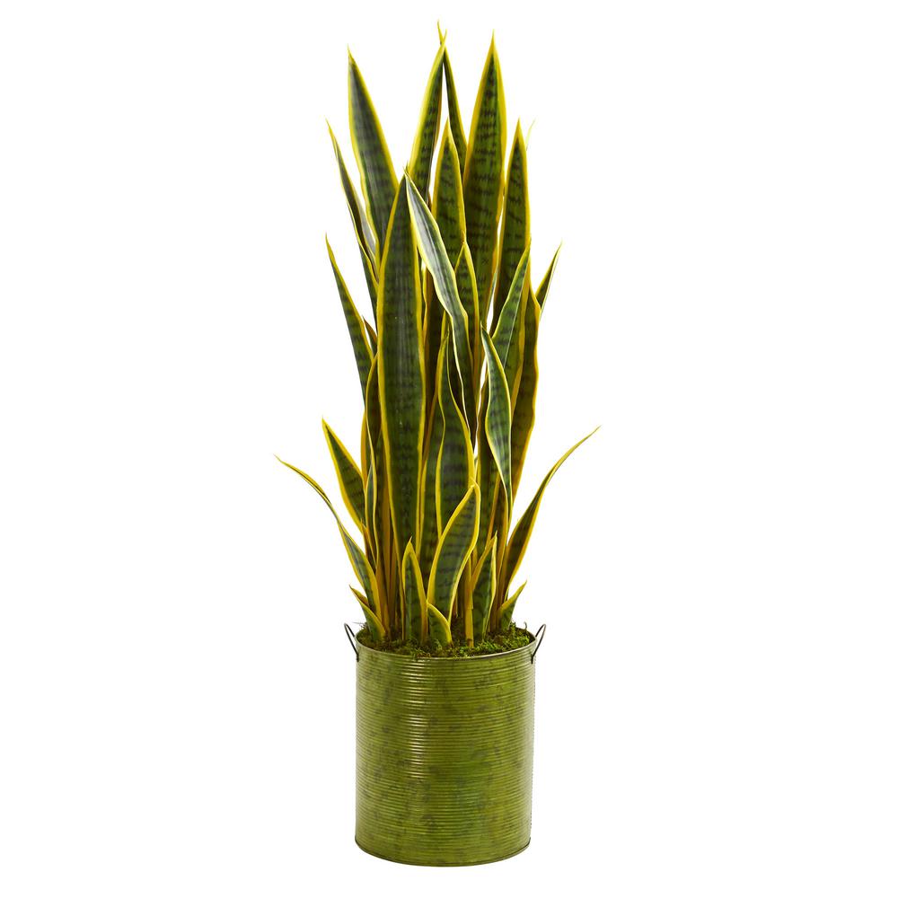 Nearly Natural Indoor 3-Ft. Sansevieria Artificial Plant ...