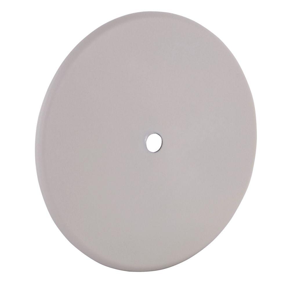 BELL 5 in. Round Blank Metal Flat Cover White Textured56541 The