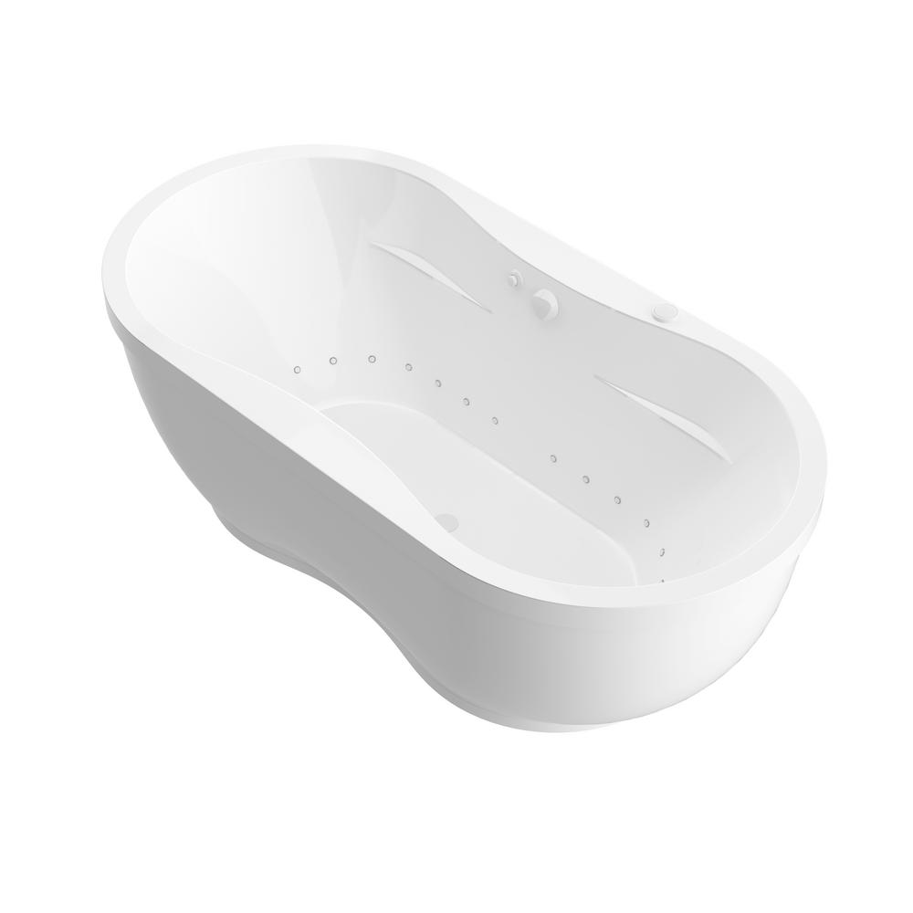 Universal Tubs Agate 6 ft. Acrylic Flatbottom Air Bath Tub in White