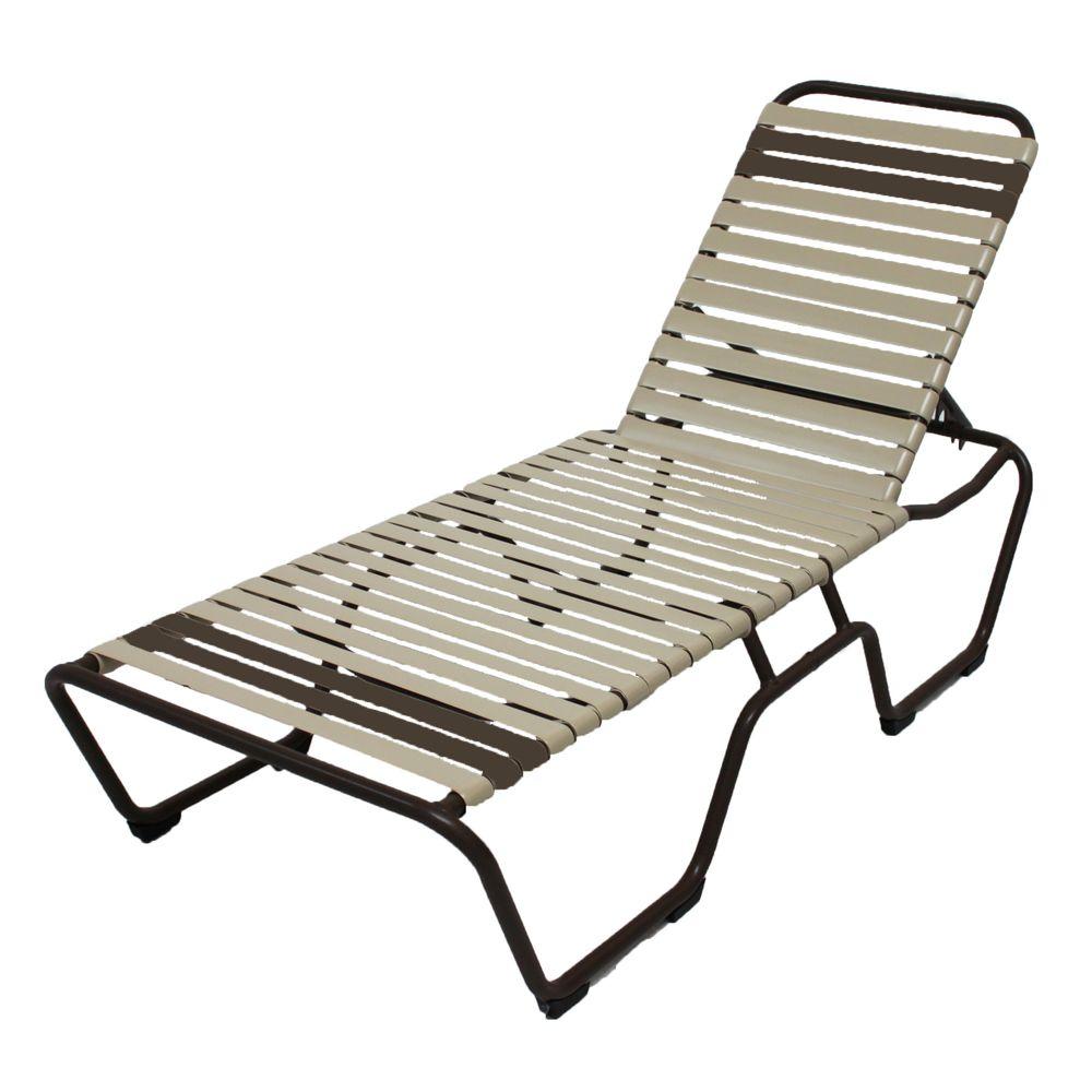 Marco Island Cafe Brown Commercial Grade Aluminum Patio Chaise