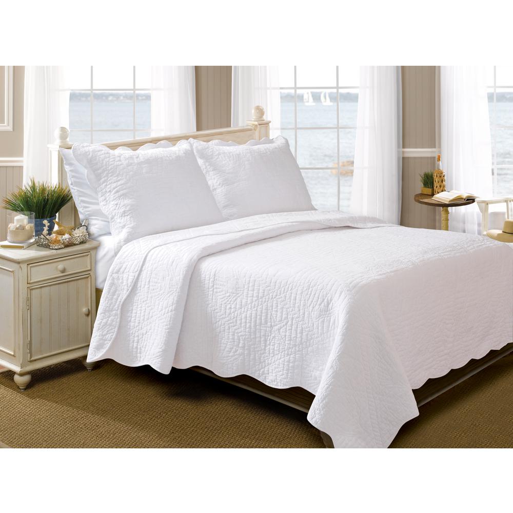 Greenland Home Fashions La Jolla 3 Piece White Full And Queen Quilt This Review Is From La Jolla 3 Piece White King Quilt Set