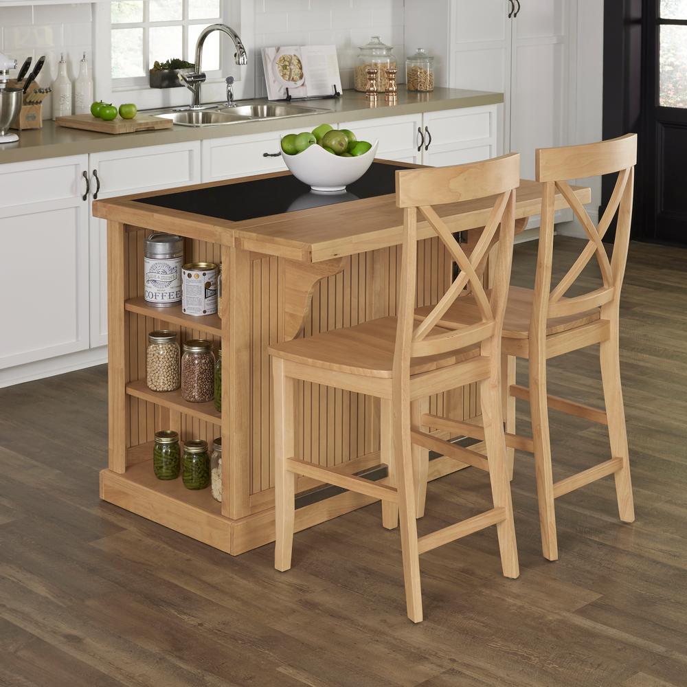 Home Styles Nantucket Maple Kitchen Island with Seating ...