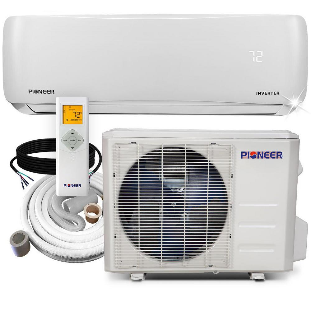 Pioneer 12 000 Btu 1 Ton 19 5 Seer Ductless Mini Split Inverter Wall Mounted Air Conditioner With Heat Pump 208 230 Volt Wys012gmfi19rl 16 The Home Depot
