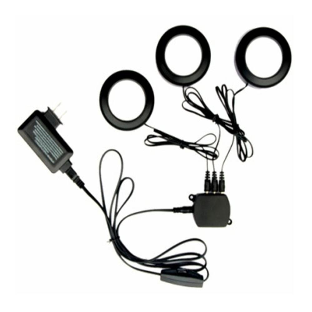 Commercial Electric 3Light LED Black Puck Light Kit21353NVKITBK