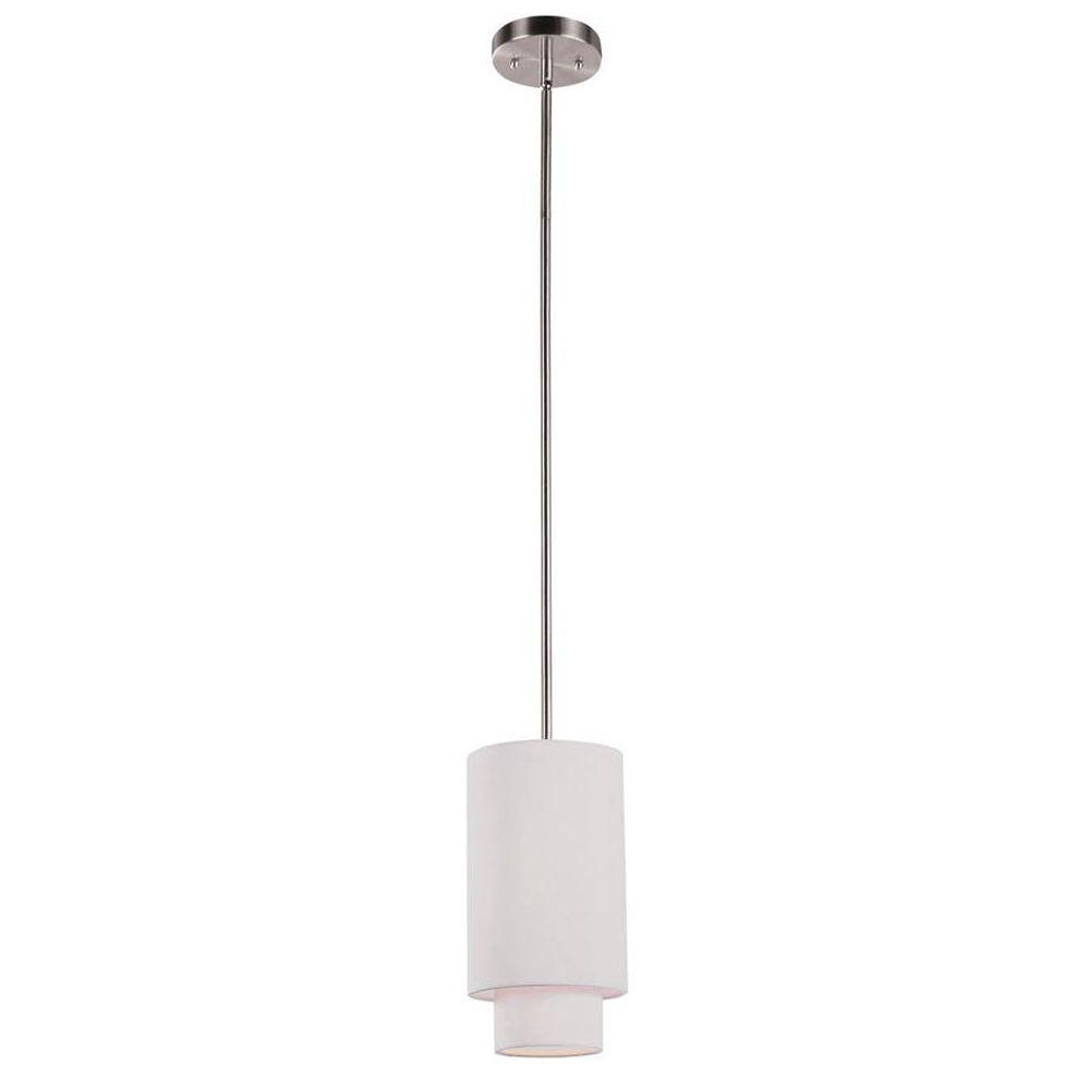 UPC 736916578653 product image for Bel Air Lighting Cabernet Collection 1-Light Brushed Nickel Pendant with Ivory S | upcitemdb.com