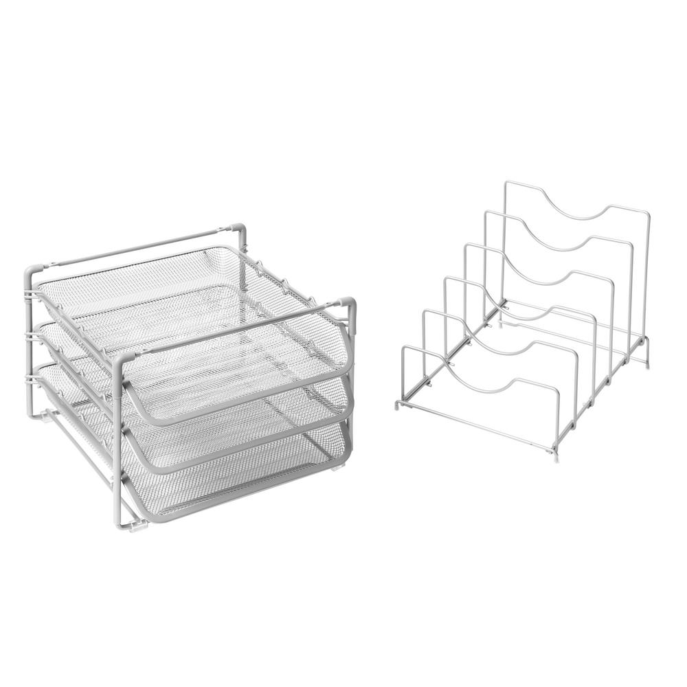 UPC 017641004809 product image for Seville Classics Letter File Size 3-Tier Stackable Desktop Tray Organizer, Silve | upcitemdb.com