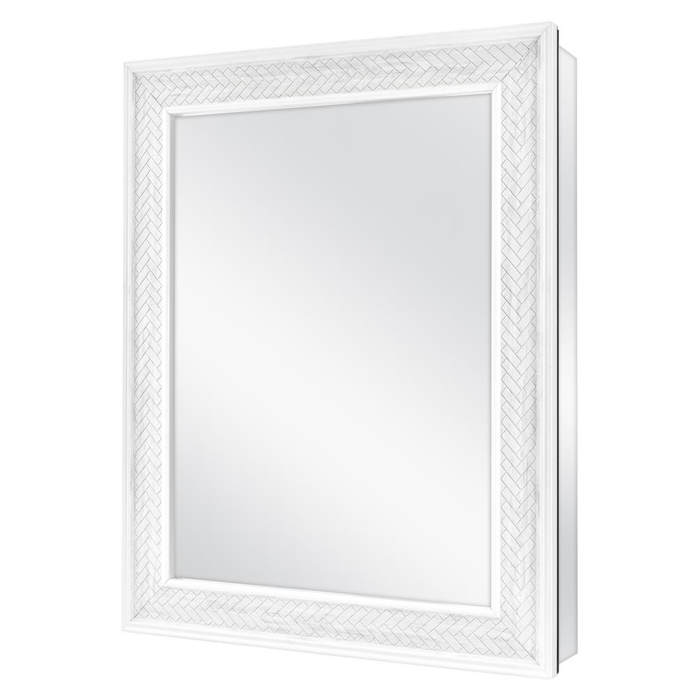 Home Decorators Collection 24 In X 30 Fog Free Recessed Or Surface Mount Herringbone Medicine Cabinet 83011 The Depot Home Decorators Collection 24 In X 30, Recessed Medicine Cabinet
