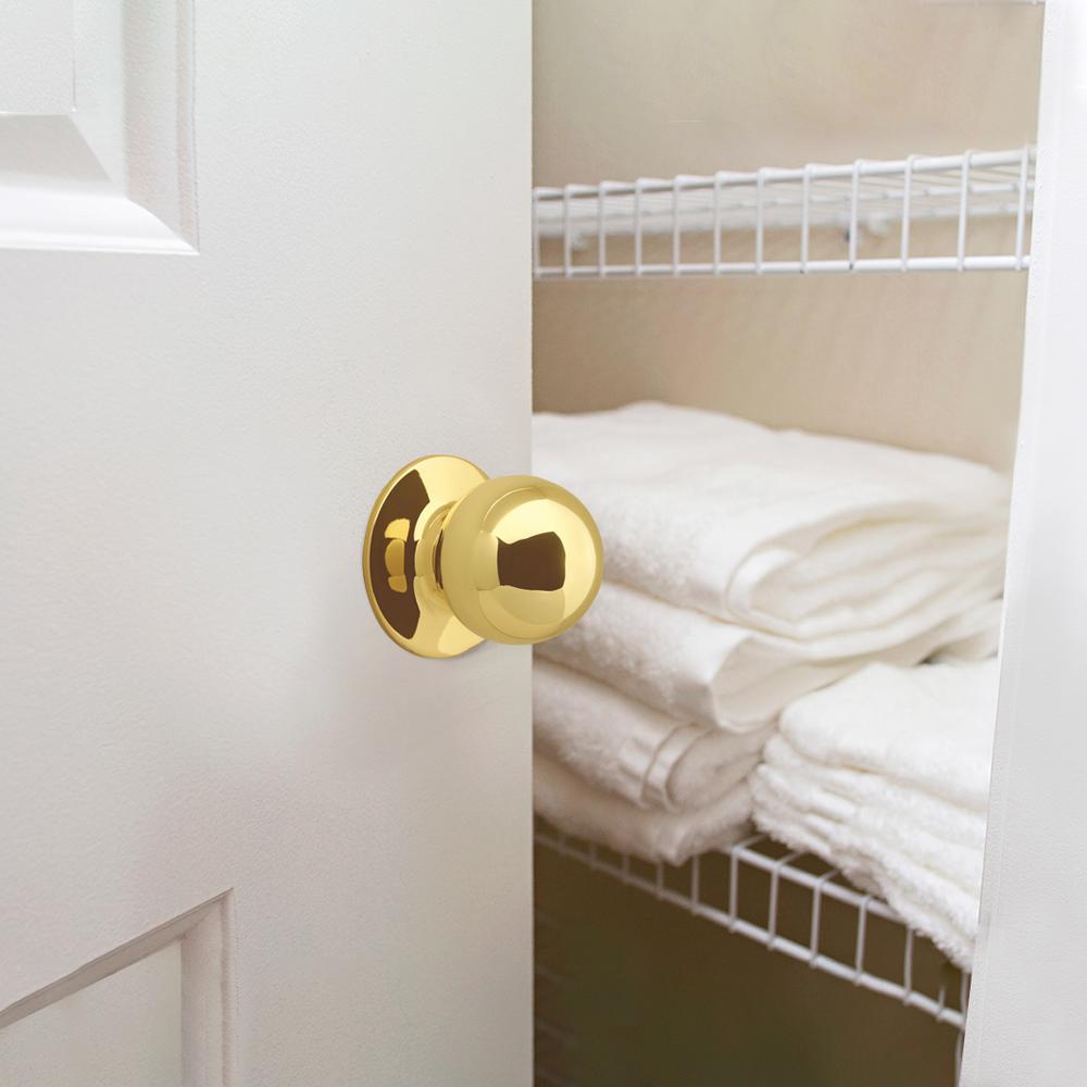 Design House 782912 Ball Polished Brass Passage Hall//Closet Door Knob
