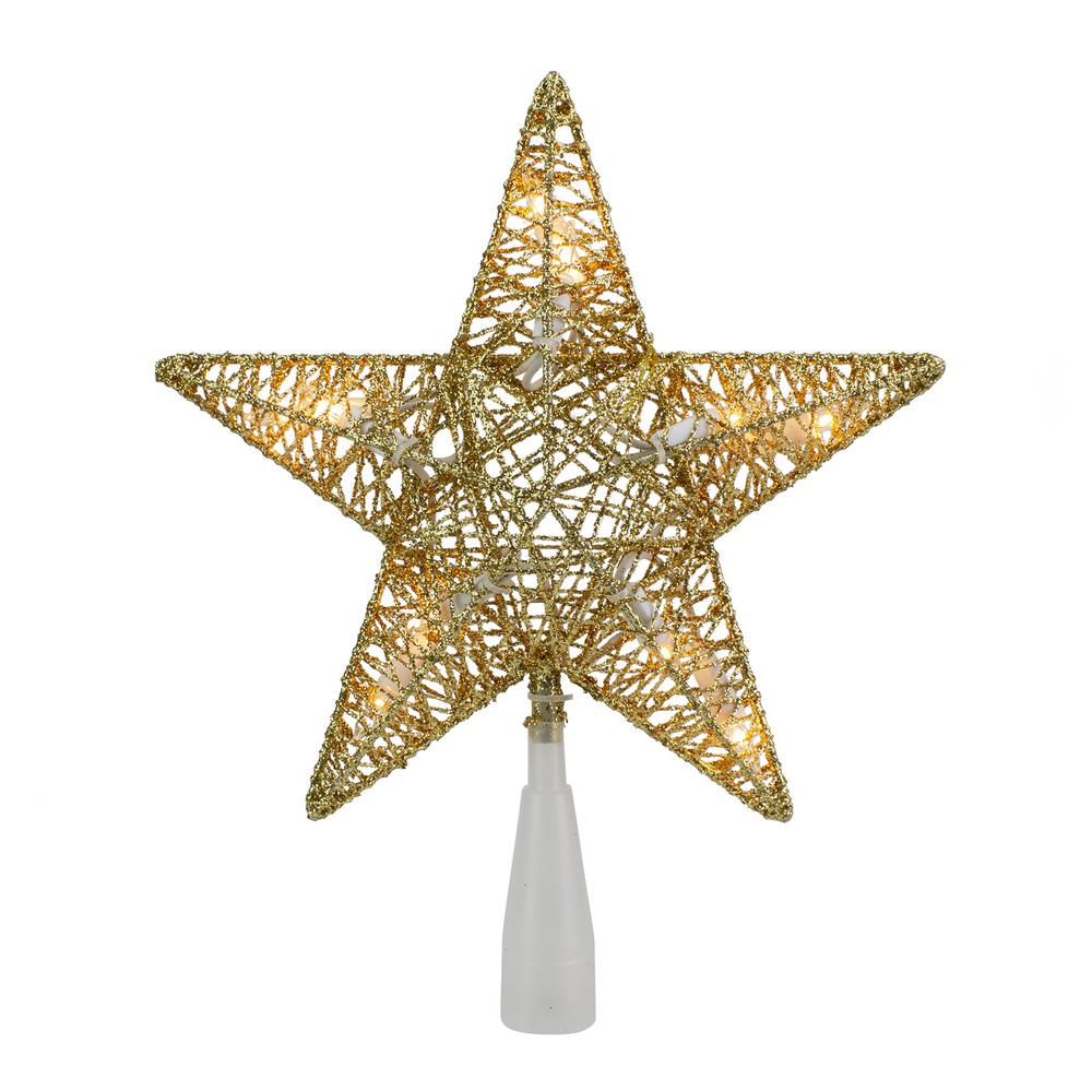 Christmas Tree Topper for Christmas Tree Decorations Gold Blissun 25 Light Indoor Star Treetop