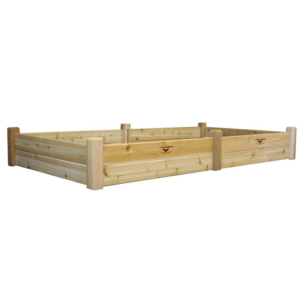 Greenes Fence 48 in. x 96 in. Cedar Raised Garden Bed-RC 4C8T2 - The ...