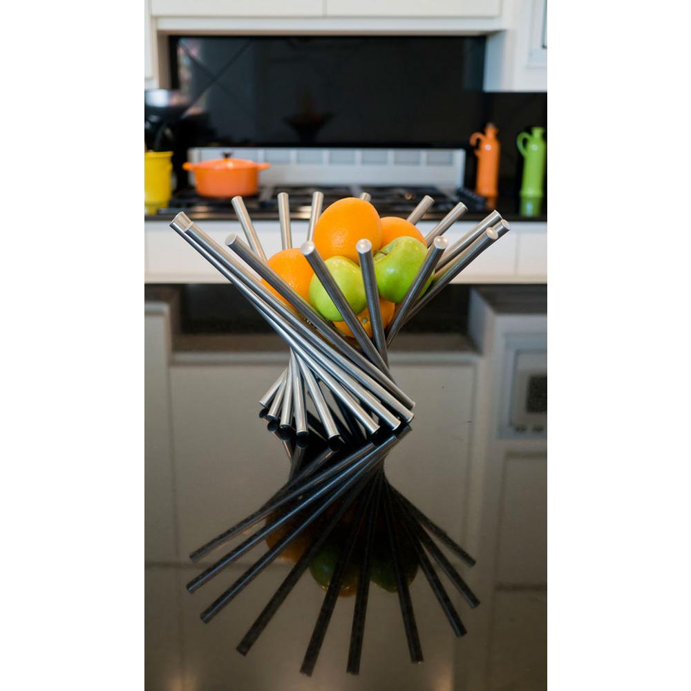 Visol Girard Large Stainless Steel Decorative Fruit Bowl Vac322 Heliot Large Chrome Stainless Steel Decorative Fruit Bowl