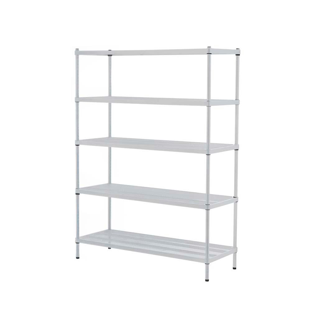 HoneyCanDo 5Tier Heavy Duty Adjustable Shelving Unit, WhiteSHF