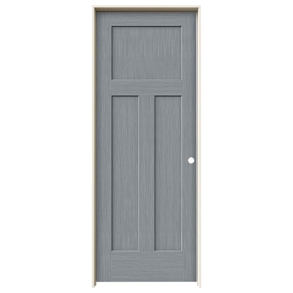 Jeld Wen 30 In X 80 In Craftsman Stone Stain Left Hand Solid