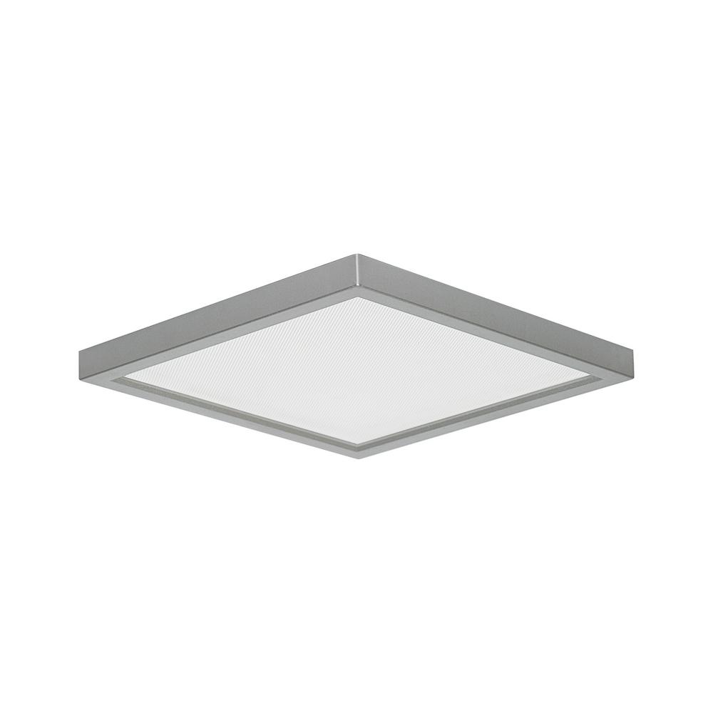 Square Slim Disk Length 5 5 In Nickel Recessed Integrated Led Trim