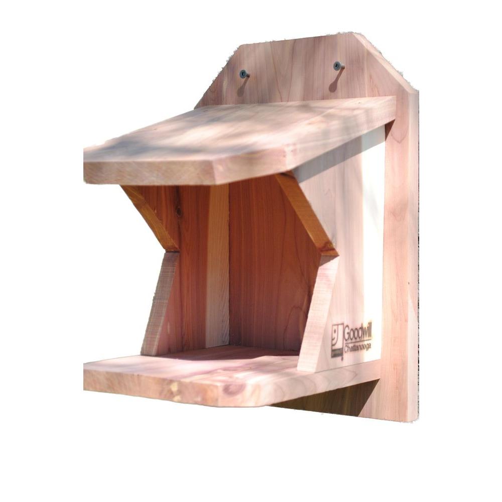 Robin Shelf Cedar Bird House-2013038rsc - The Home Depot